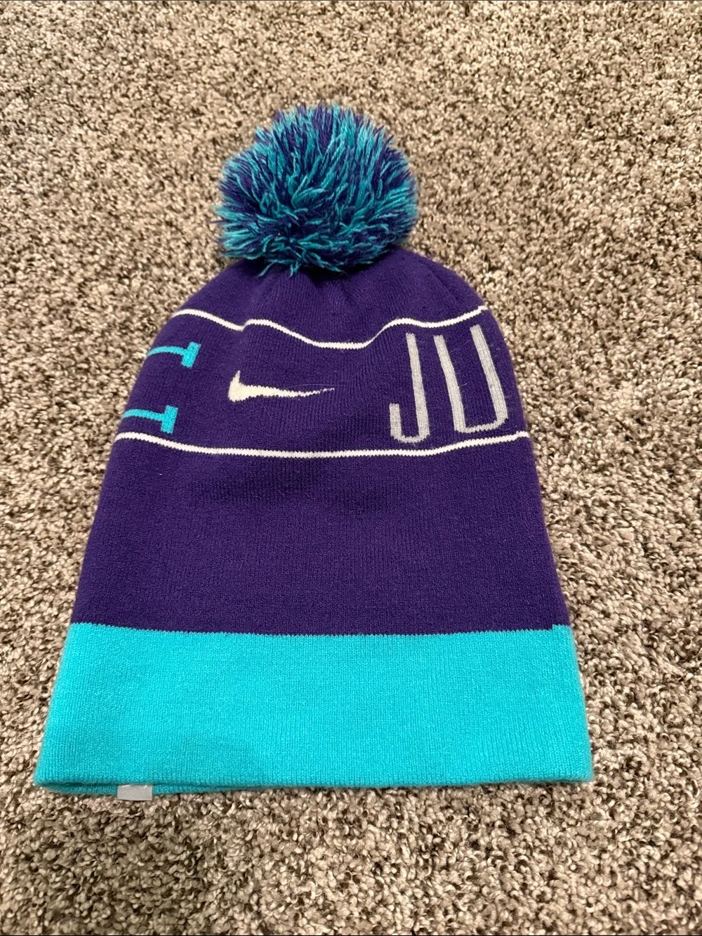 Purple & Teal Nike Stocking Hat